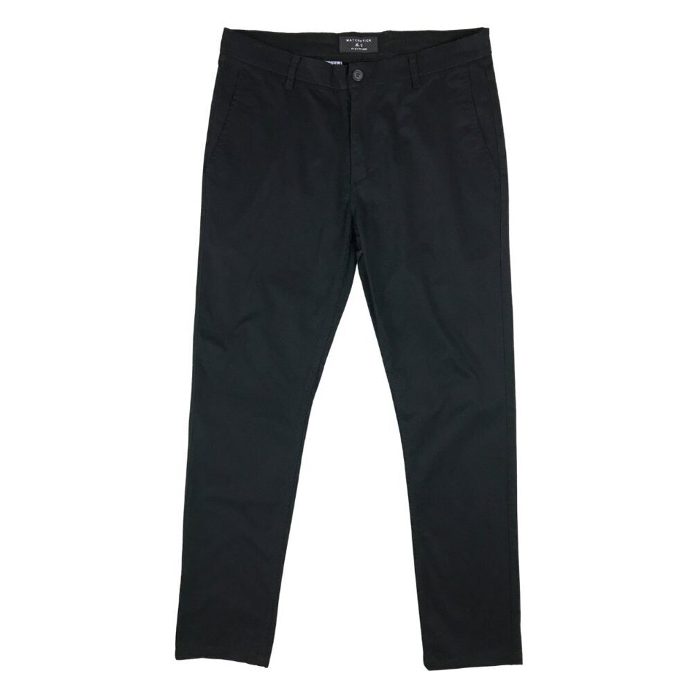 Men's Black Chino Pants MATCHSTICK "Argus" Slim Chino 32" x 31"